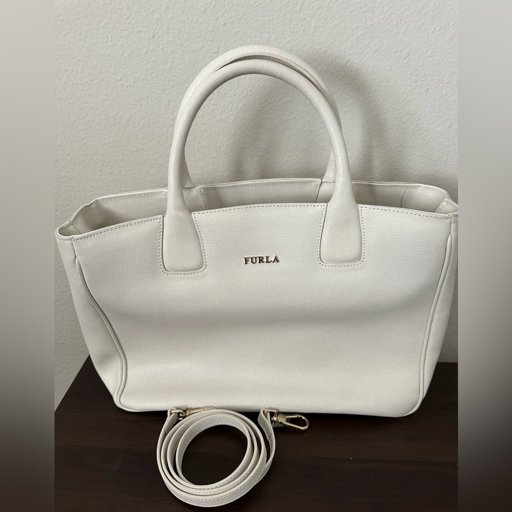 Furla Cream Satchel Bag